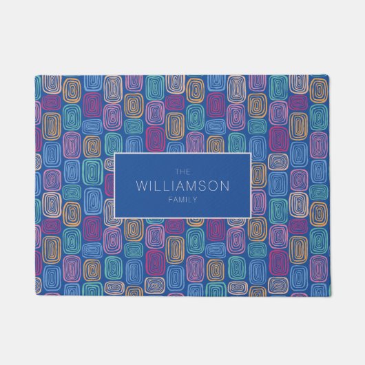 Abstrakte Kunstdoodle Fußmatte (Vorderseite)