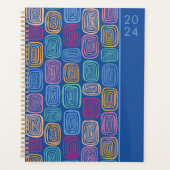 Abstrakte Kunstdoodle Planer (Vorderseite)