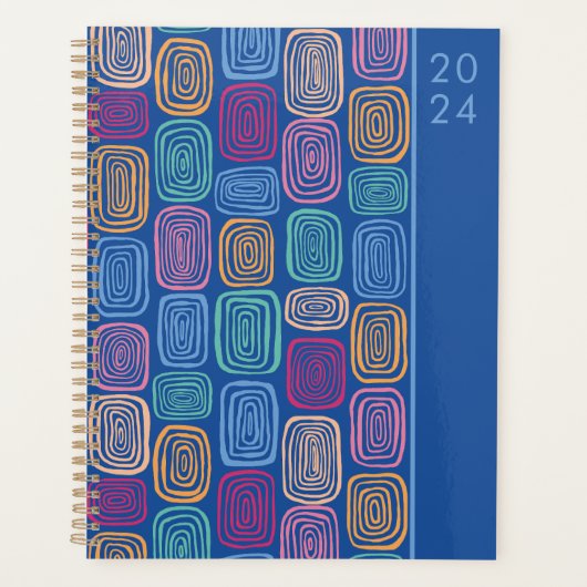 Abstrakte Kunstdoodle Planer (Vorderseite)