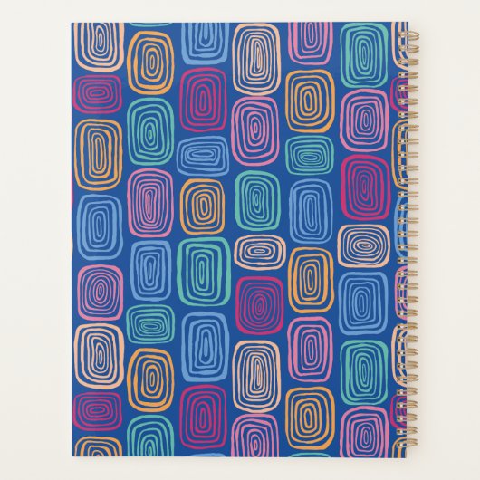 Abstrakte Kunstdoodle Planer (Rückseite)