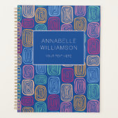 Abstrakte Kunstdoodle Planer (Vorderseite)
