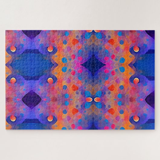 Abstrakte Kunstdots, farbenfroh, geometrisch, mehr Puzzle (Horizontal)