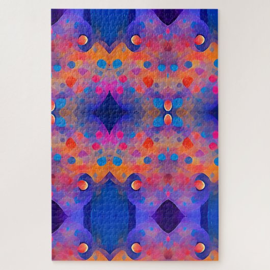 Abstrakte Kunstdots, farbenfroh, geometrisch, mehr Puzzle (Vertikal)