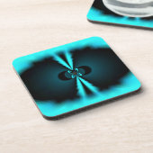 Abstrakte Kunstdrucke aus Cycland und Schwarz Getränkeuntersetzer (Linke Seite)