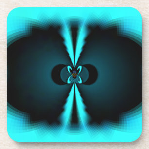 Abstrakte Kunstdrucke aus Cycland und Schwarz Getränkeuntersetzer