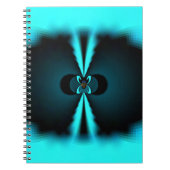 Abstrakte Kunstdrucke aus Cycland und Schwarz Notizblock (Vorderseite)