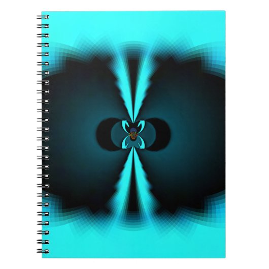 Abstrakte Kunstdrucke aus Cycland und Schwarz Notizblock (Vorderseite)