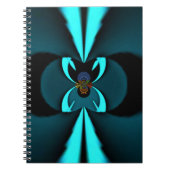 Abstrakte Kunstdrucke aus Cycland und Schwarz Notizblock (Vorderseite)