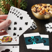 Abstrakte Kunstdrucke aus Cycland und Schwarz Spielkarten (In Situ)