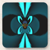 Abstrakte Kunstdrucke aus Cycland und Schwarz Untersetzer (Vorderseite)