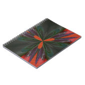 Abstrakte Kunstdrucke in orangen und grünen Formen Notizblock (Linke Seite)