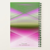 Abstrakte Kunstdrucke in Rosa und Grün Notizblock (Rückseite)