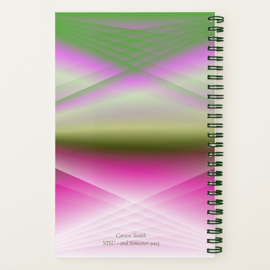Abstrakte Kunstdrucke in Rosa und Grün Notizblock (Rückseite)