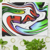 Abstrakte Kunstdruckkunst Geschirrtuch (Gefaltet)