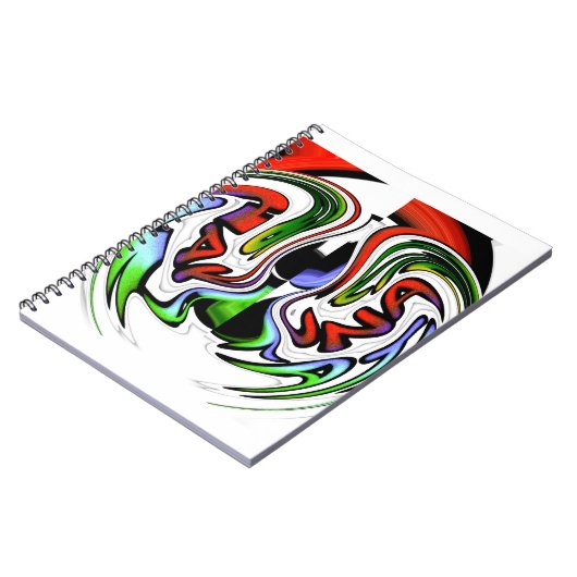 Abstrakte Kunstdruckkunst Notizblock (Linke Seite)