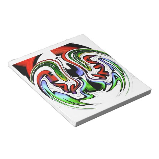 Abstrakte Kunstdruckkunst Notizblock (angewinkelt)