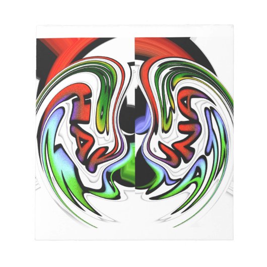 Abstrakte Kunstdruckkunst Notizblock (Vorderseite)