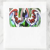 Abstrakte Kunstdruckkunst Rechteckiger Aufkleber (Tasche)