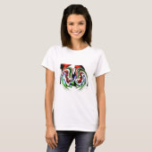 Abstrakte Kunstdruckkunst T-Shirt (Vorne ganz)