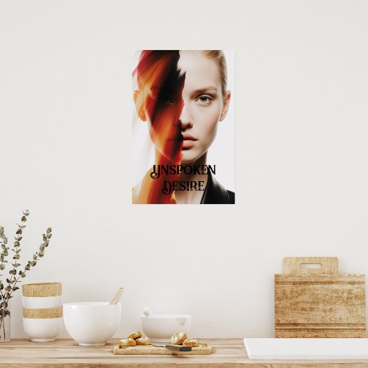 abstrakte Kunstdruckkunst "Ungesprochener Wunsch" Poster (Küche)