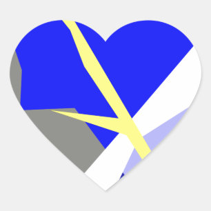 Abstrakte Kunstenergie Herz-Aufkleber
