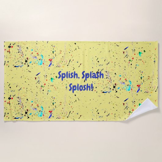 Abstrakte Kunstfarbe Strandtuch (Vorderseite)