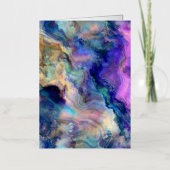 Abstrakte Kunstfarben Faltfolienkarte (Vorderseite)