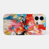 Abstrakte Kunstfarben iPhone 16 Hülle (Rückseite (Horizontal))