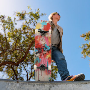 Abstrakte Kunstfarben Skateboard