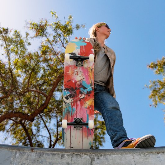 Abstrakte Kunstfarben Skateboard (Außenbereich 1)
