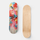 Abstrakte Kunstfarben Skateboard (Vorderseite)