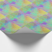 Abstrakte Kunstfarben Texturglas Geschenkpapier (Ecke)