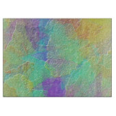 Abstrakte Kunstfarben Texturglas Schneidebrett (Vorderseite)