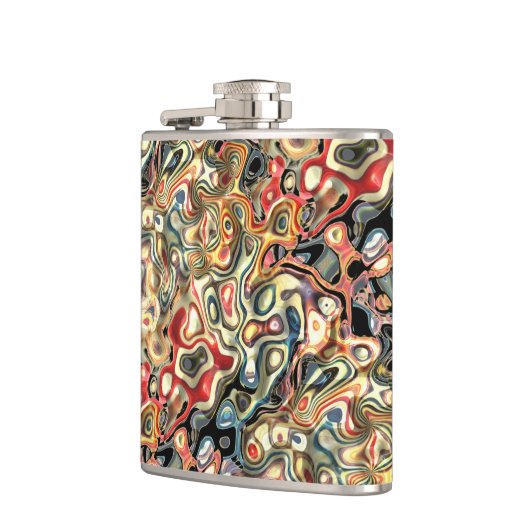 Abstrakte Kunstflasche Flachmann (Links)