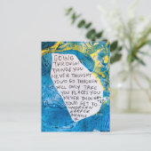 Abstrakte Kunstförderung nach Postkartenangebot Postkarte (Stehend Vorderseite)