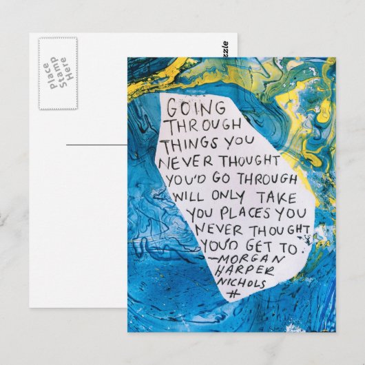 Abstrakte Kunstförderung nach Postkartenangebot Postkarte (Vorne/Hinten)