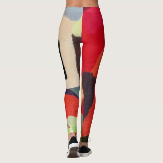 Abstrakte Kunstform - Vielfarbenmuster Leggings (Rückseite)