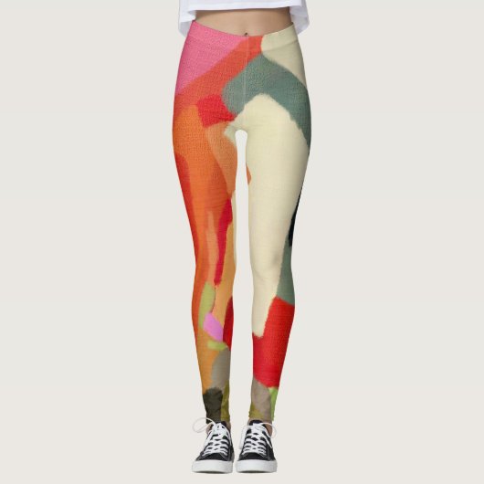 Abstrakte Kunstform - Vielfarbenmuster Leggings (Vorderseite)