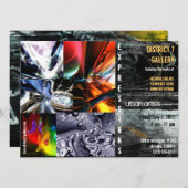 abstrakte Kunstgalerie Einladung (Vorne/Hinten)