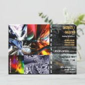 abstrakte Kunstgalerie Einladung (Stehend Vorderseite)