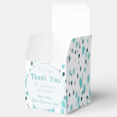 Abstrakte Kunstgalerie in farbengrünem Blau Geschenkschachtel (Geöffnet)