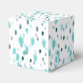 Abstrakte Kunstgalerie in farbengrünem Blau Geschenkschachtel (Rückseite)