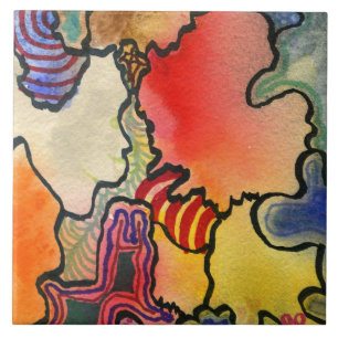 Abstrakte Kunstgestaltung Fliese