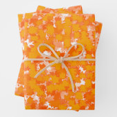 Abstrakte Kunstgestaltung Herbst Orangenfolien Geschenkpapier Set (Beispiel)