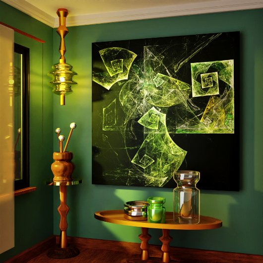 Abstrakte Kunstgewerbeschichten mit gezwirnter Lei Leinwanddruck