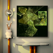 Abstrakte Kunstgewerbeschichten mit gezwirnter Lei Leinwanddruck