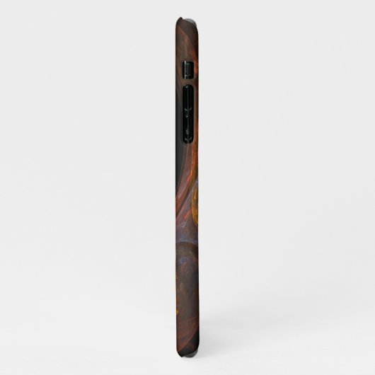 Abstrakte Kunstgläser bei flüssiger Verbindung iPhone Hülle (Linke Seite)