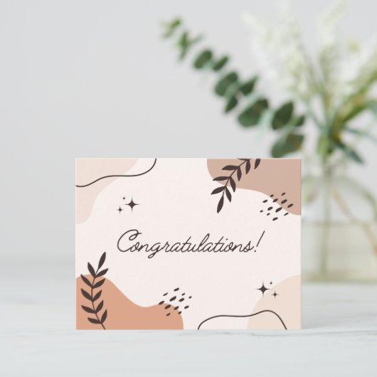 Abstrakte Kunstglückwünsche Postkarte (Stehend Vorderseite)