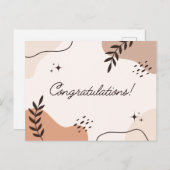 Abstrakte Kunstglückwünsche Postkarte (Vorne/Hinten)