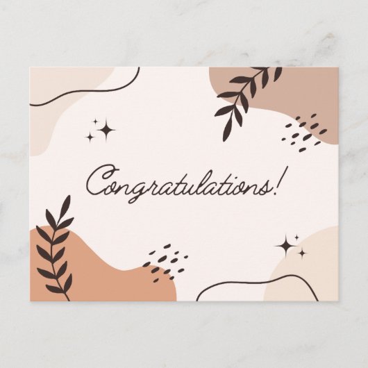 Abstrakte Kunstglückwünsche Postkarte (Vorderseite)